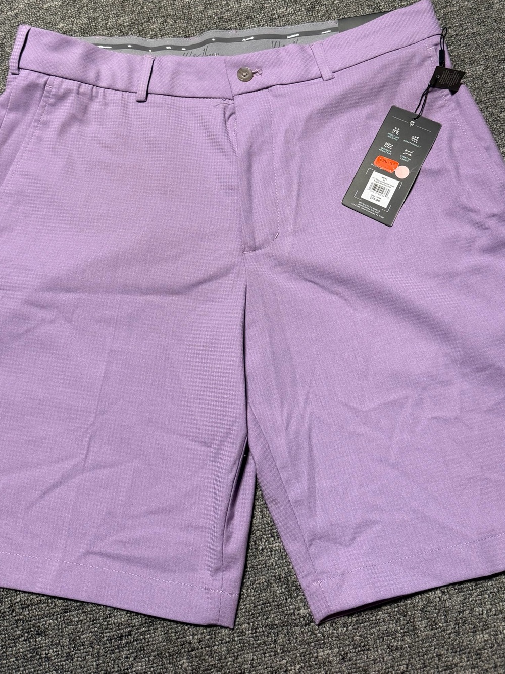 Walter Hagen Men's Lavender Performance Golf Shorts Sz 34 NWT RETAIL $75